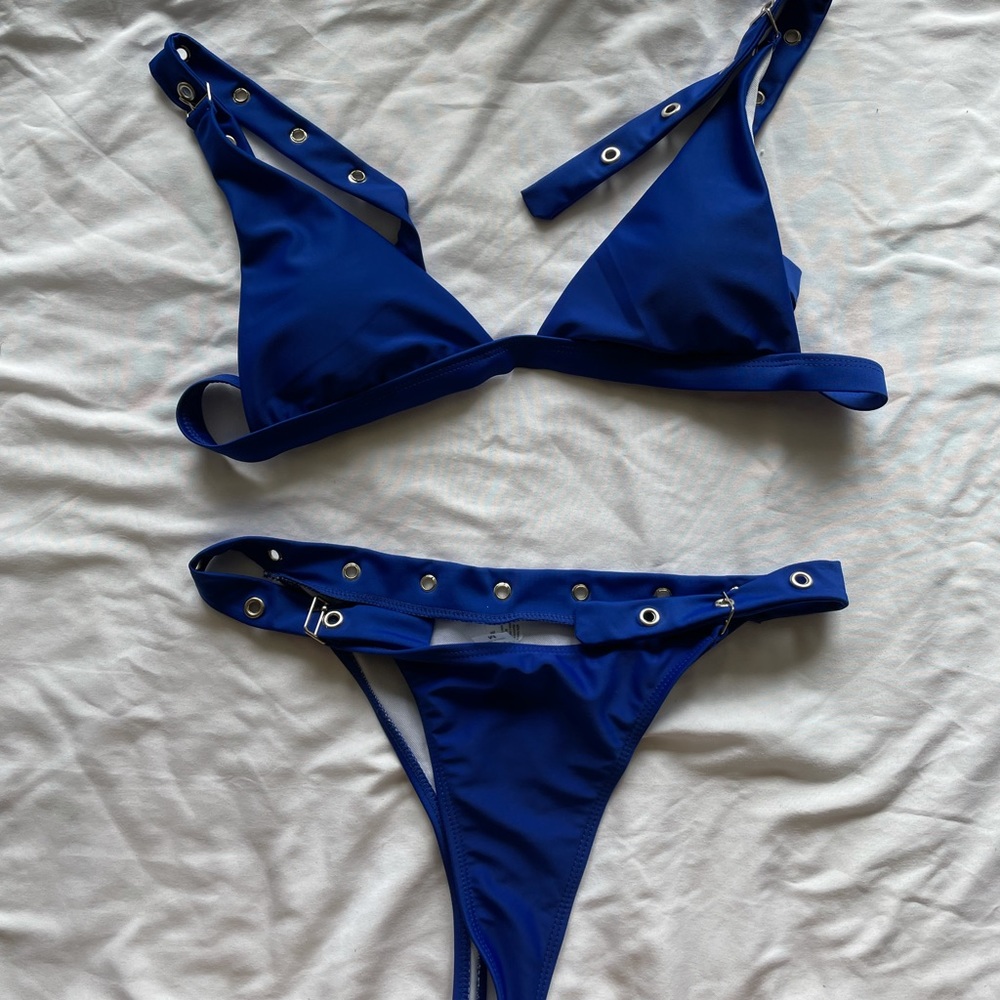 Royal Blue Thong Bikini